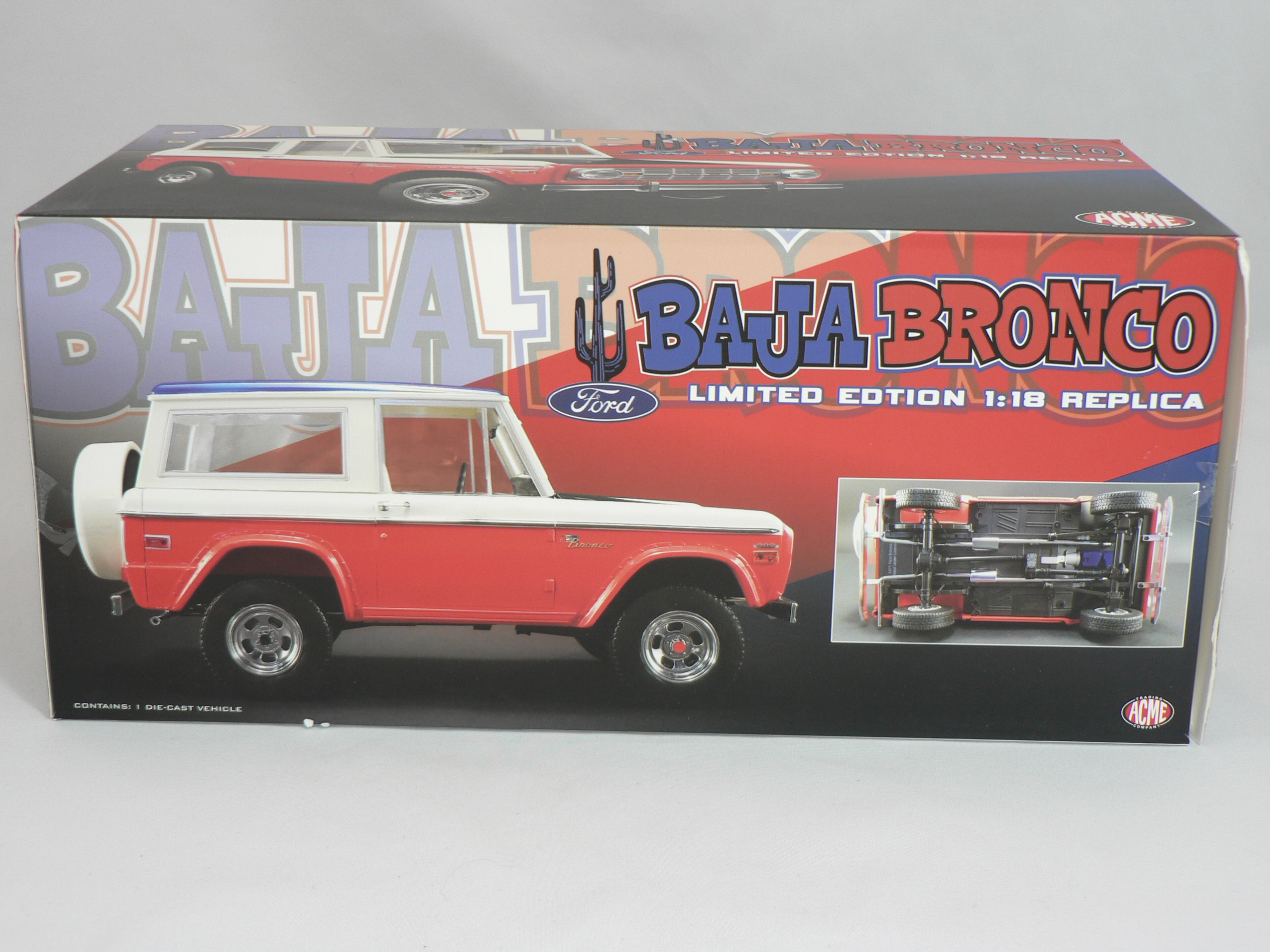 Ford Baja Bronco  -1971  Blå/Röd/Svart/Vit  1:18 (BILL STROPE EDITION" (LIMITED EDITION 714PCS)  ACME - 5