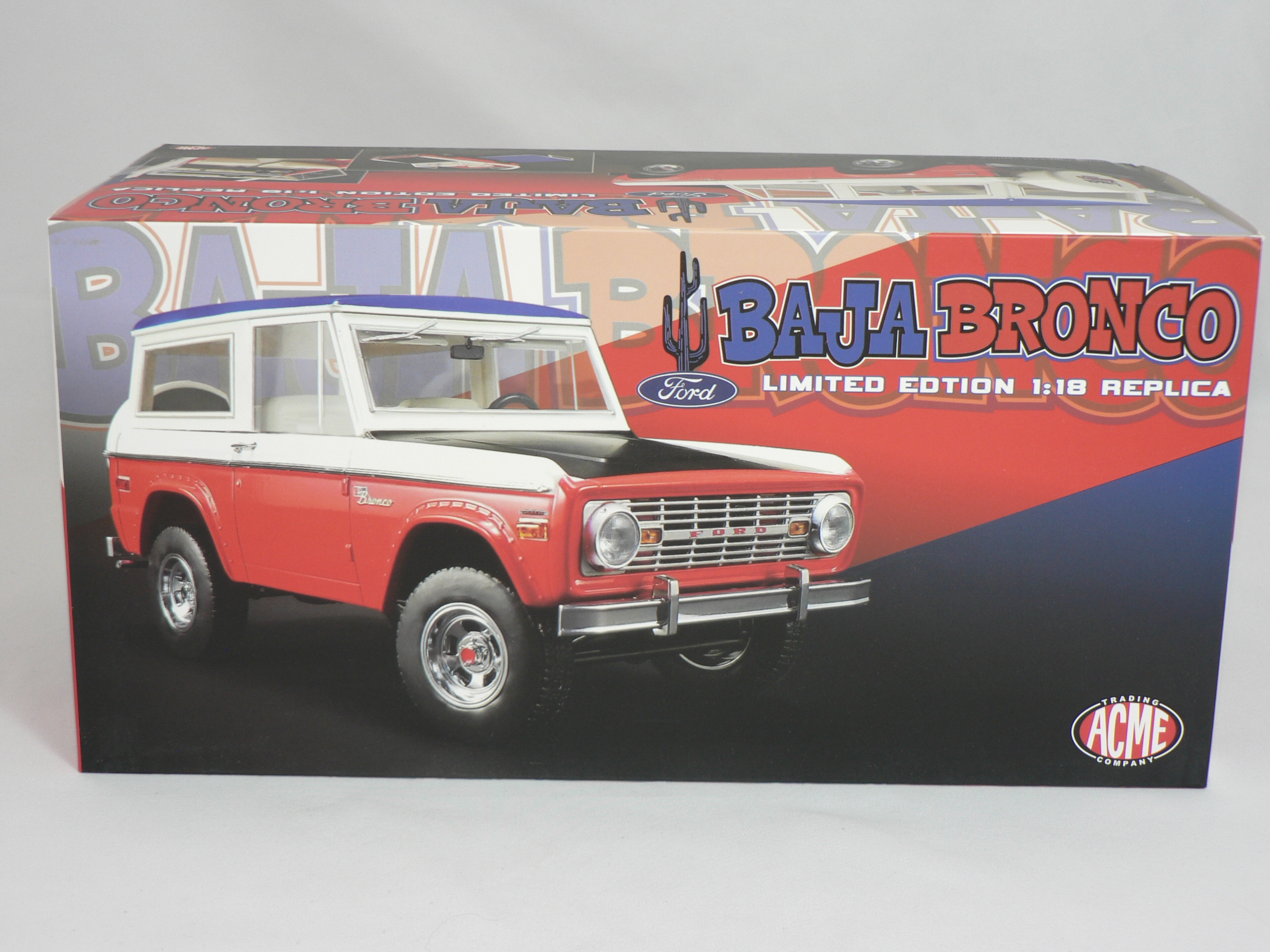 Ford Baja Bronco  -1971  Blå/Röd/Svart/Vit  1:18 (BILL STROPE EDITION" (LIMITED EDITION 714PCS)  ACME - 4