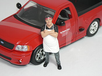 Figur 1:24  (Food Truck Chef Victor) BIL INGÅR EJ  American Diorama