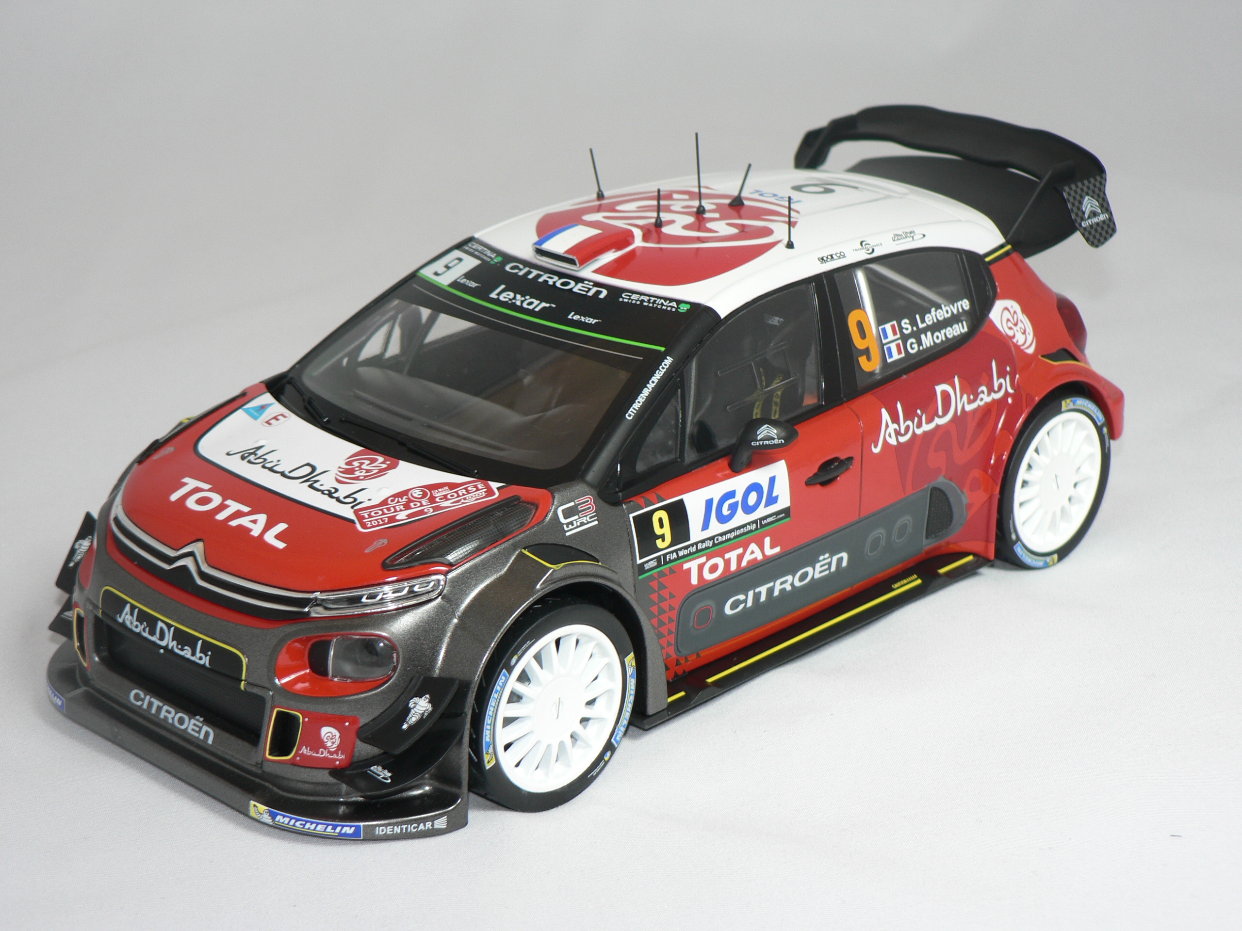 Citroen C3 WRC -2017 (Tour De Corse Rally 2017) S.Lefebvre-G.Moreau  1:18  Norev