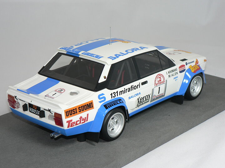 Fiat 131 Abarth (Winner 1000 Lakes Rally 1980) M.Alen-I.Kivimaki (INGET ÖPPNINGSBART) LIMITED EDITION 250pcs  1:18  Top Marques