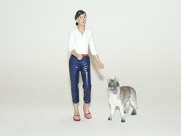 Figurer 1:24  (Kvinna och Hund)  American Diorama