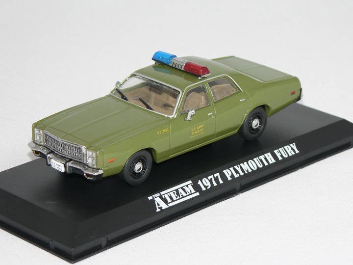 Plymouth Fury -1977 (THE A-TEAM) U.S ARMY POLICE  1:43  Greenlight