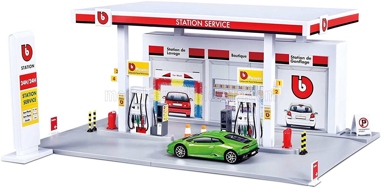 Diorama Bensin Station  1:43    Burago - 2