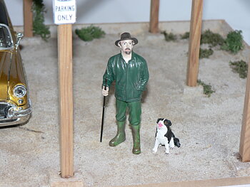 Figur 1:24  Patrick ock Hund  American Diorama