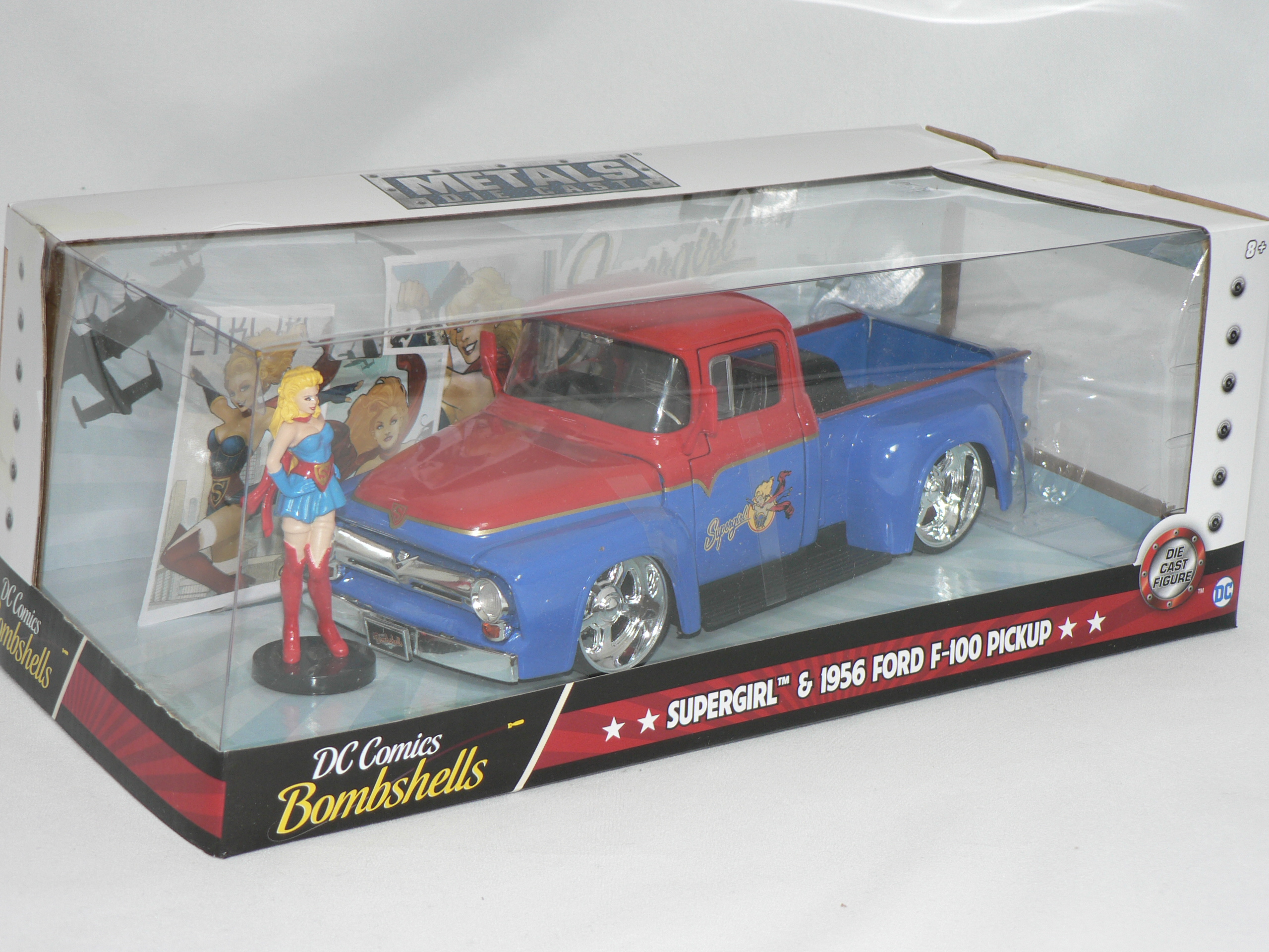 1956 Ford F-100 Pick Up & Supergirl Figur 1:24 Jada - 2