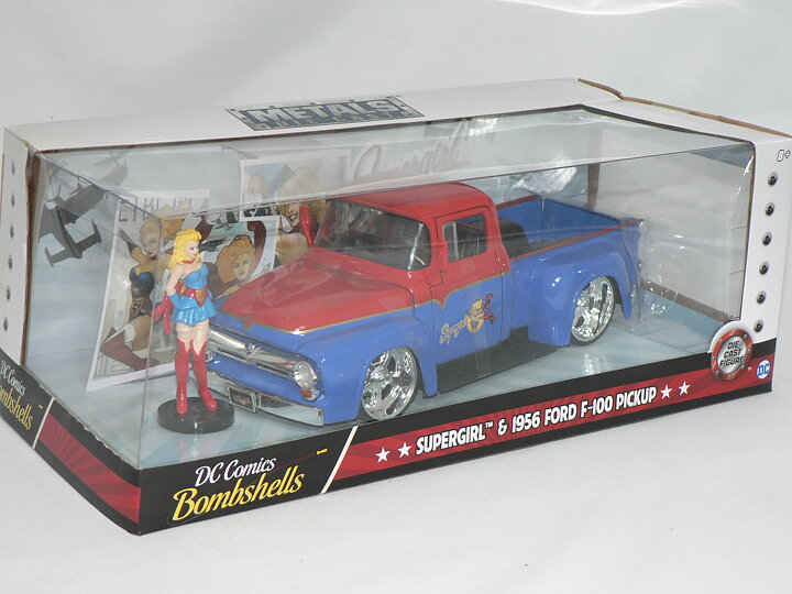 1956 Ford F-100 Pick Up & Supergirl Figur 1:24 Jada