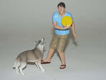 Figurer  1:18  (Man och Hund)