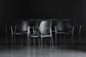 Chairs, Kusch & Co Capa Programm 4200- Black leather - Design Jorge Pensi