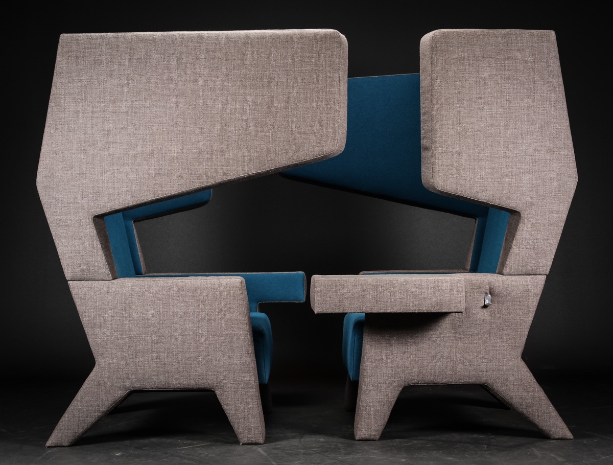 Sound absorbing lounge armchairs, Prooff 001 Ear Chair Studio Makkink