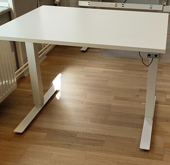 Height-adjustable desk, Edsbyn - White