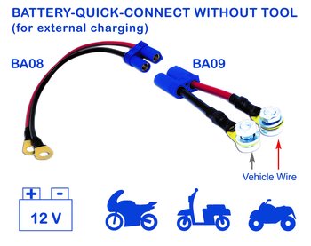 Batterikabel hane BA09