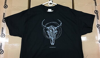 T-shirt Bison Skull & Barbed Wire - Giant Loop