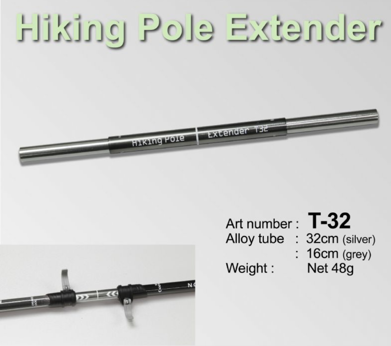 Luxe Outdoor Pole extender T32 Backpackinglight.dk
