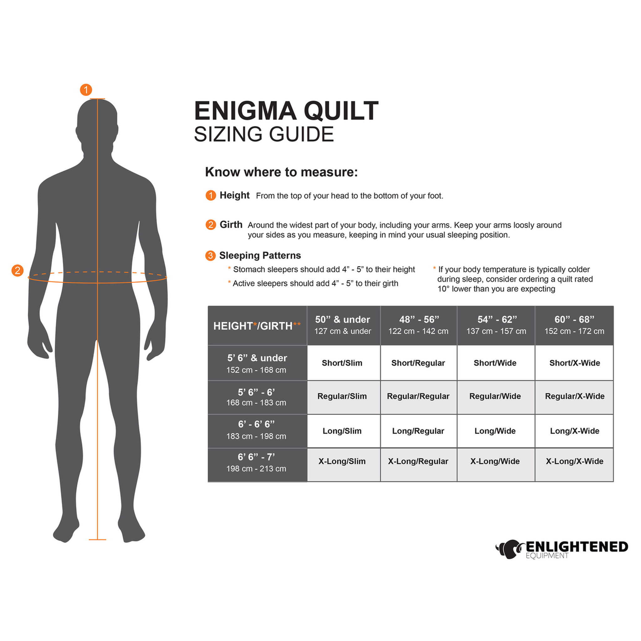 Enlightened Equipment Enigma 20°F (-6°C) Long/Wide
