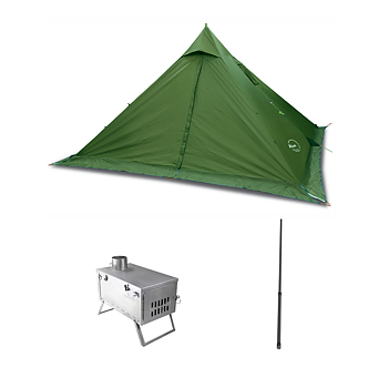 Paketti: Mini Peak XL PRO, Winnerwell UL Titan -liesi ja telttapaalu