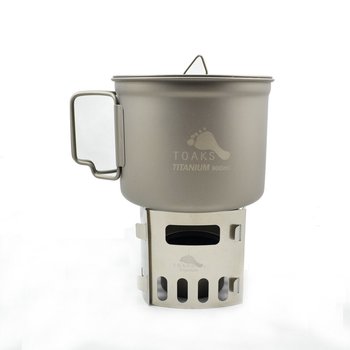 Estufa de alcohol de titanio TOAKS y olla de 900 ml Sistema de cocción