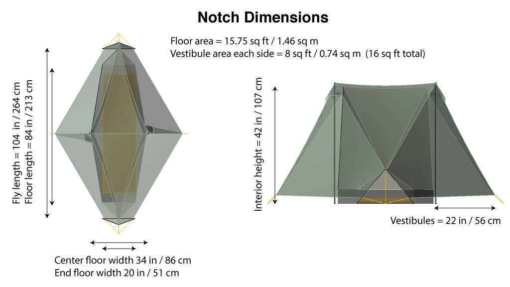 Tarptent Notch with Mesh Inner Tent (Polyester) - 9