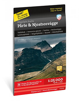 High Alpine Map: Pårte & Njoatsosvágge 1:25000