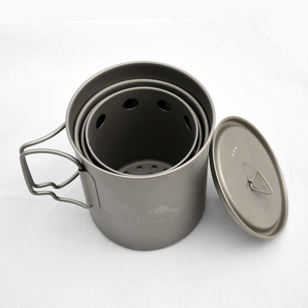 TOAKS Titanium Backpacking Wood burning Stove (small)  - 4