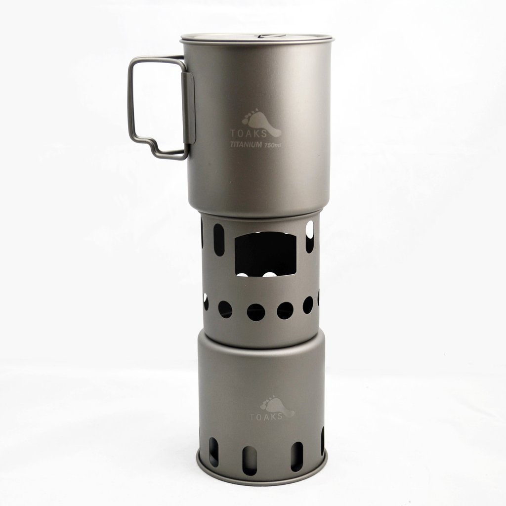 TOAKS Titanium Backpacking Wood burning Stove (small)  - 6