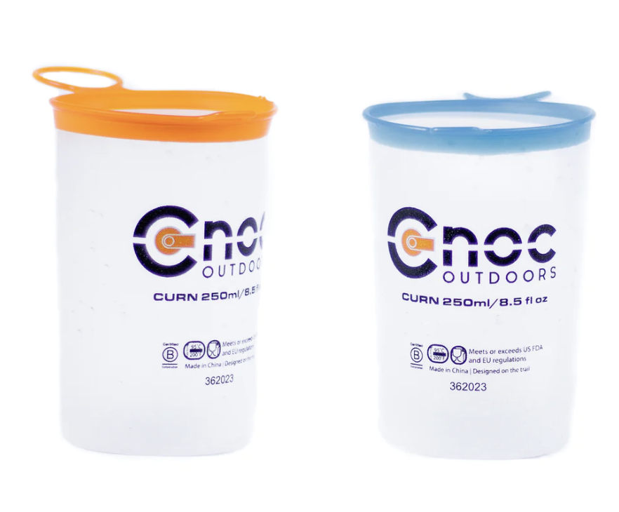 CNOC Curn vasos plegables, par (naranja y azul)