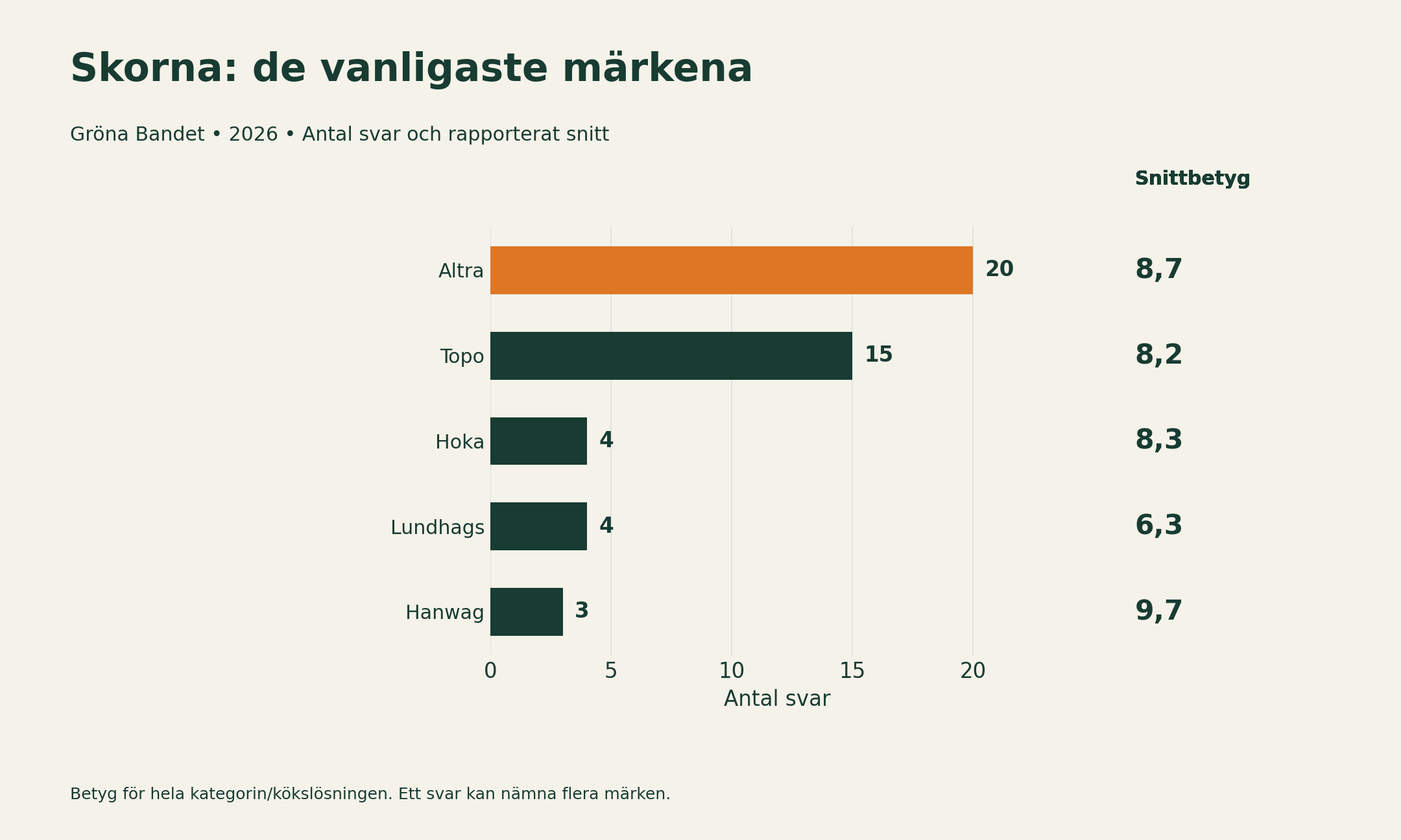 Skorna: de vanligaste märkena