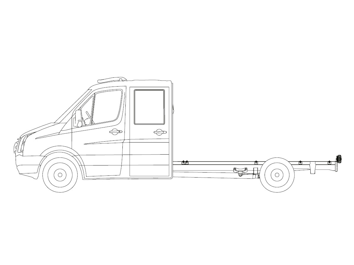 T-RACK främre takbåge VW Crafter H1 Enkelhytt 07-16 - 3