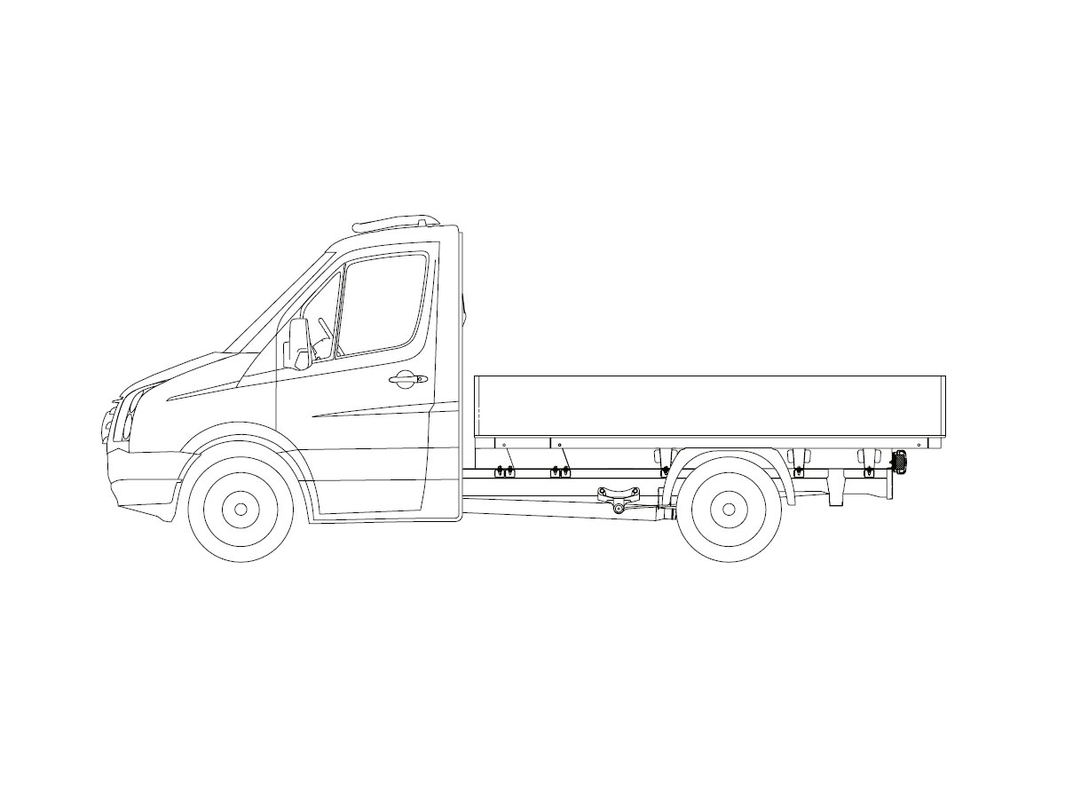 T-RACK främre takbåge VW Crafter H1 Enkelhytt 07-16 - 2