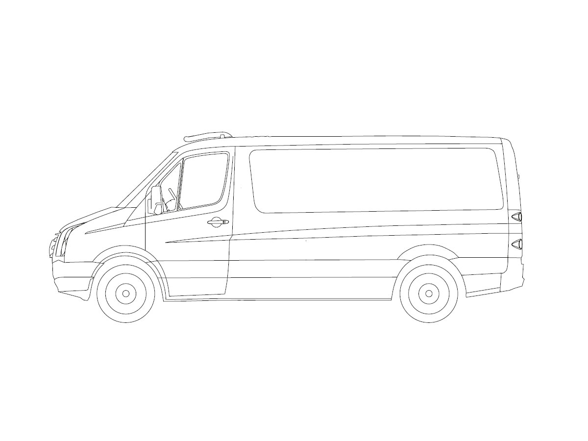 T-RACK främre takbåge VW Crafter H1 Enkelhytt 07-16 - 4