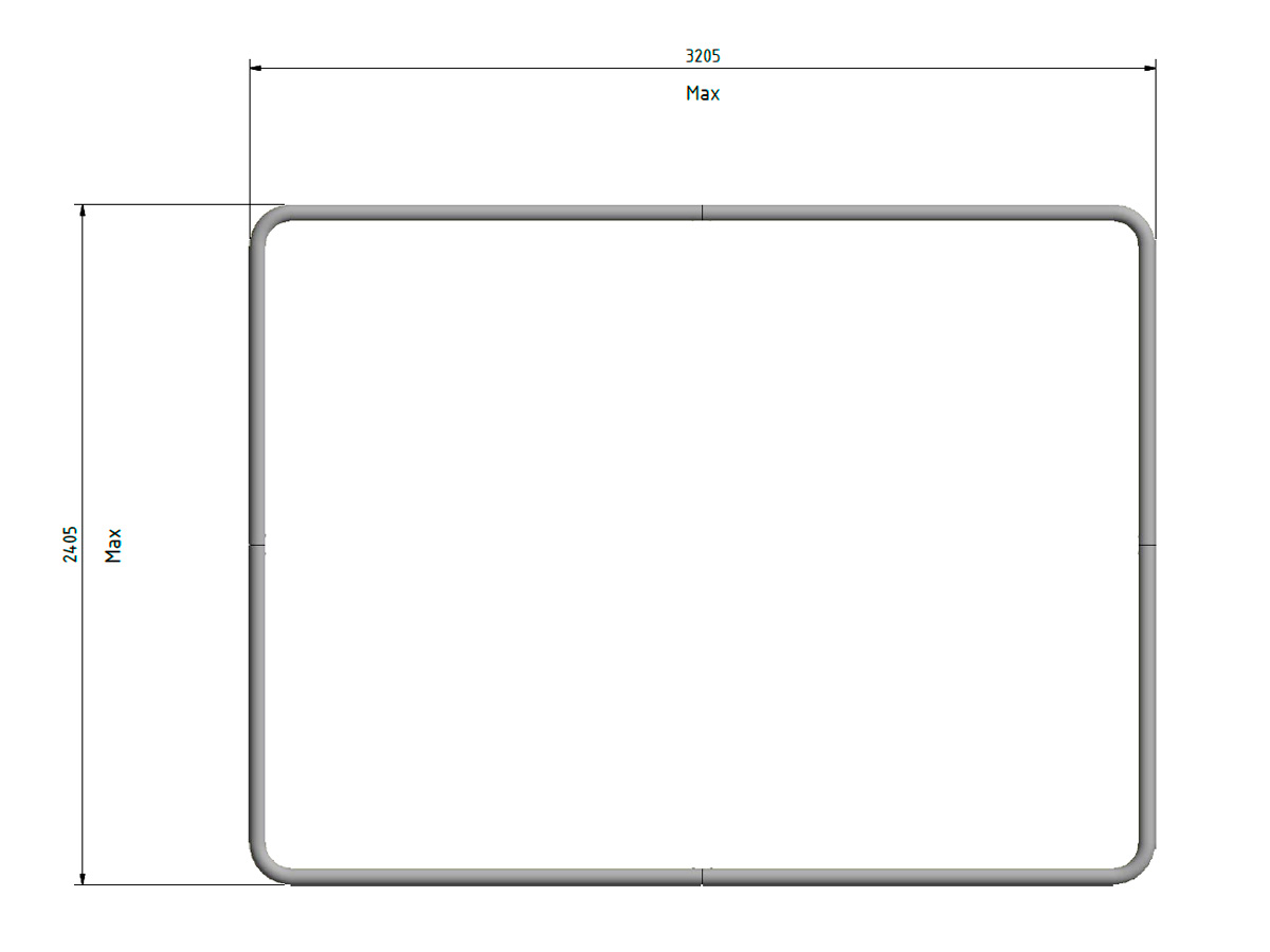 T-RACK Maxi Flex STOR RUND takbåge L3200xB2400mm (max) - 2