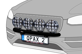 Q-LIGHT Volvo XC90 15- extraljusfäste (extraljusbåge) för 4st lampor - rak