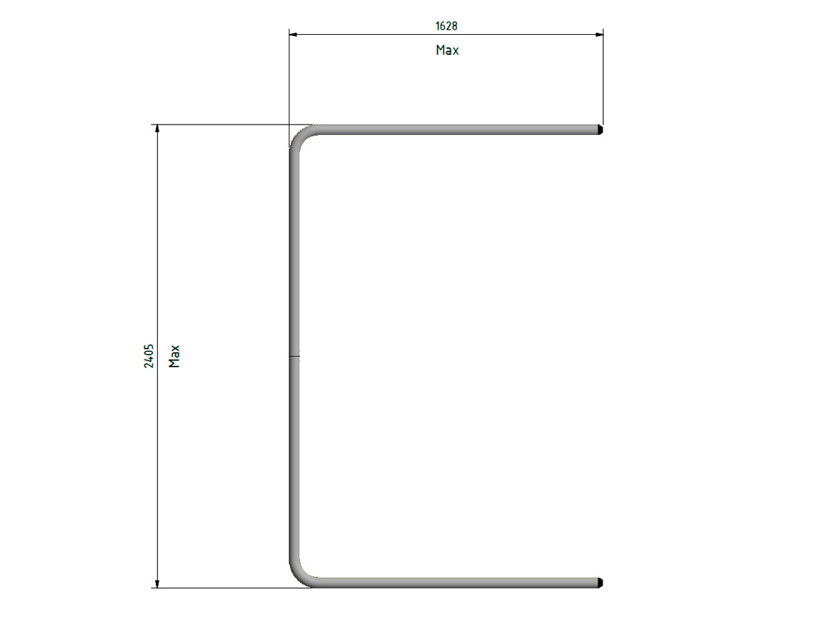 T-RACK Maxi Flex STOR HALV takbåge L1600xB2400mm (max) - 2