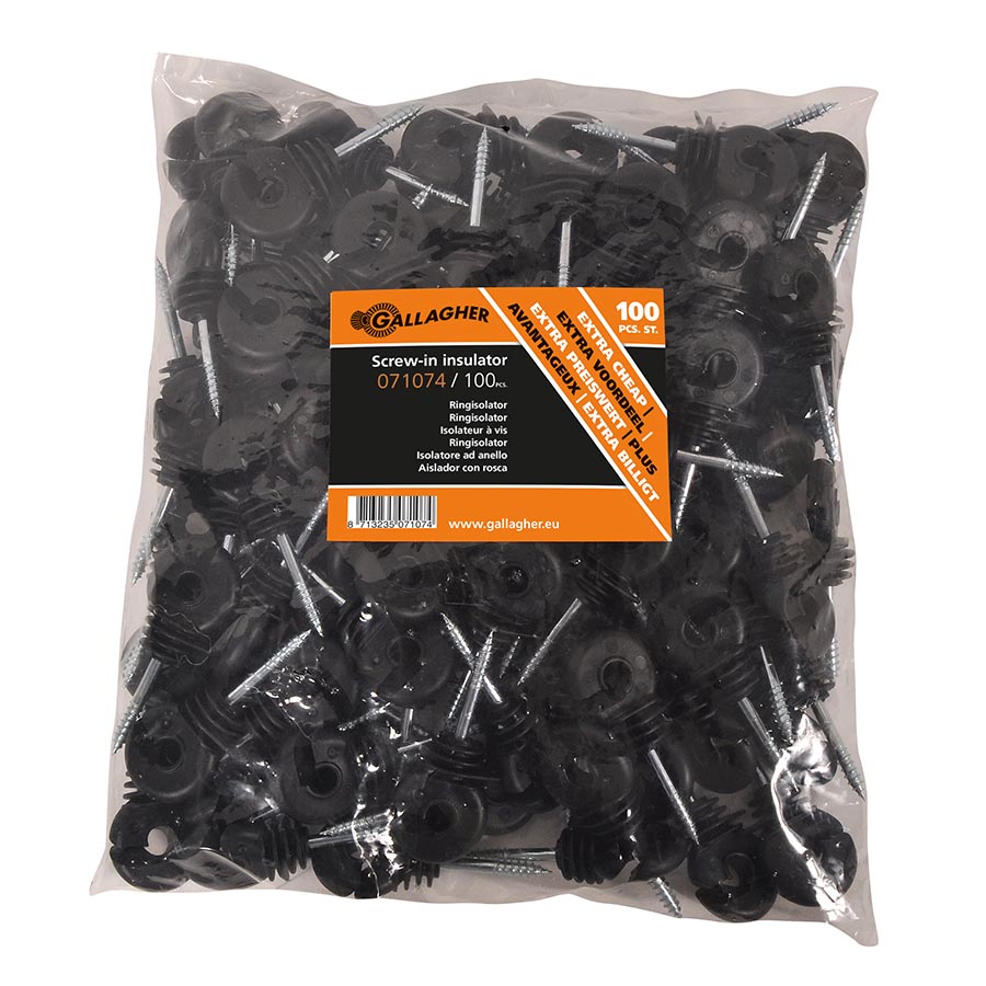 Gallagher Ringisolator med Järnkärna, 100-pack