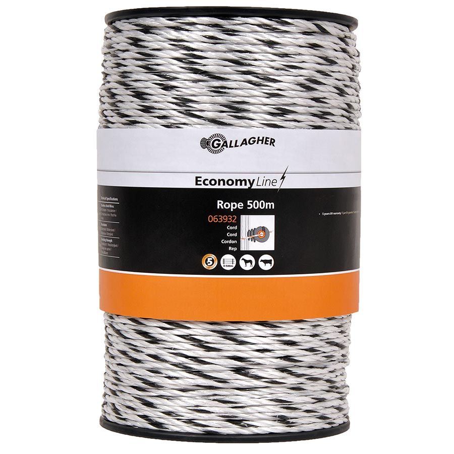 Gallagher PowerLine Elrep Eko (Svart/Vit), 500m