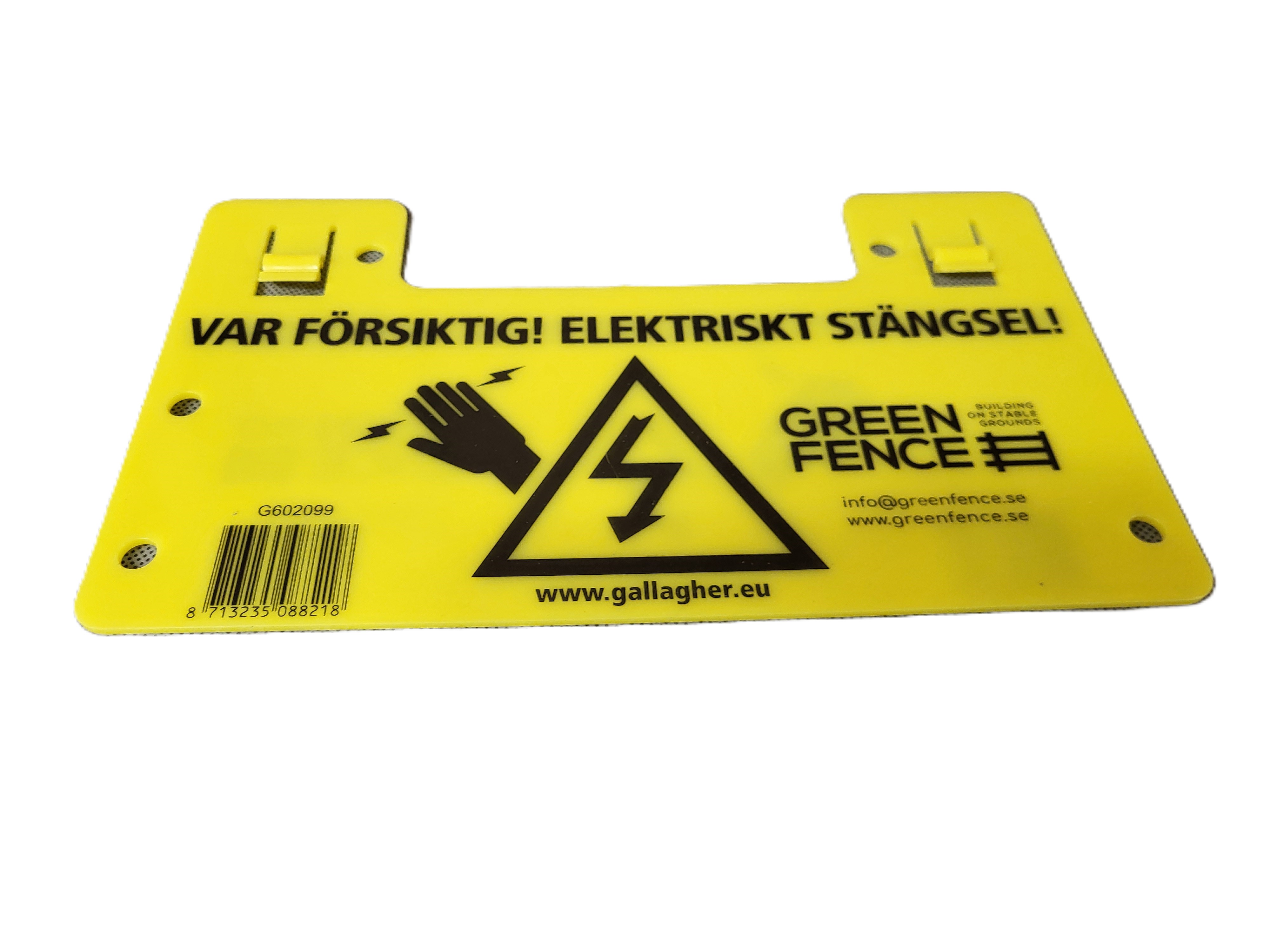 Green Fence Warning Sign Electric Fence