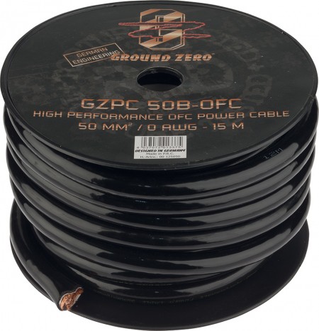 50 mm² high quality OFC power wire 15m– black