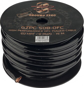 50 mm² high quality OFC power wire 15m– black