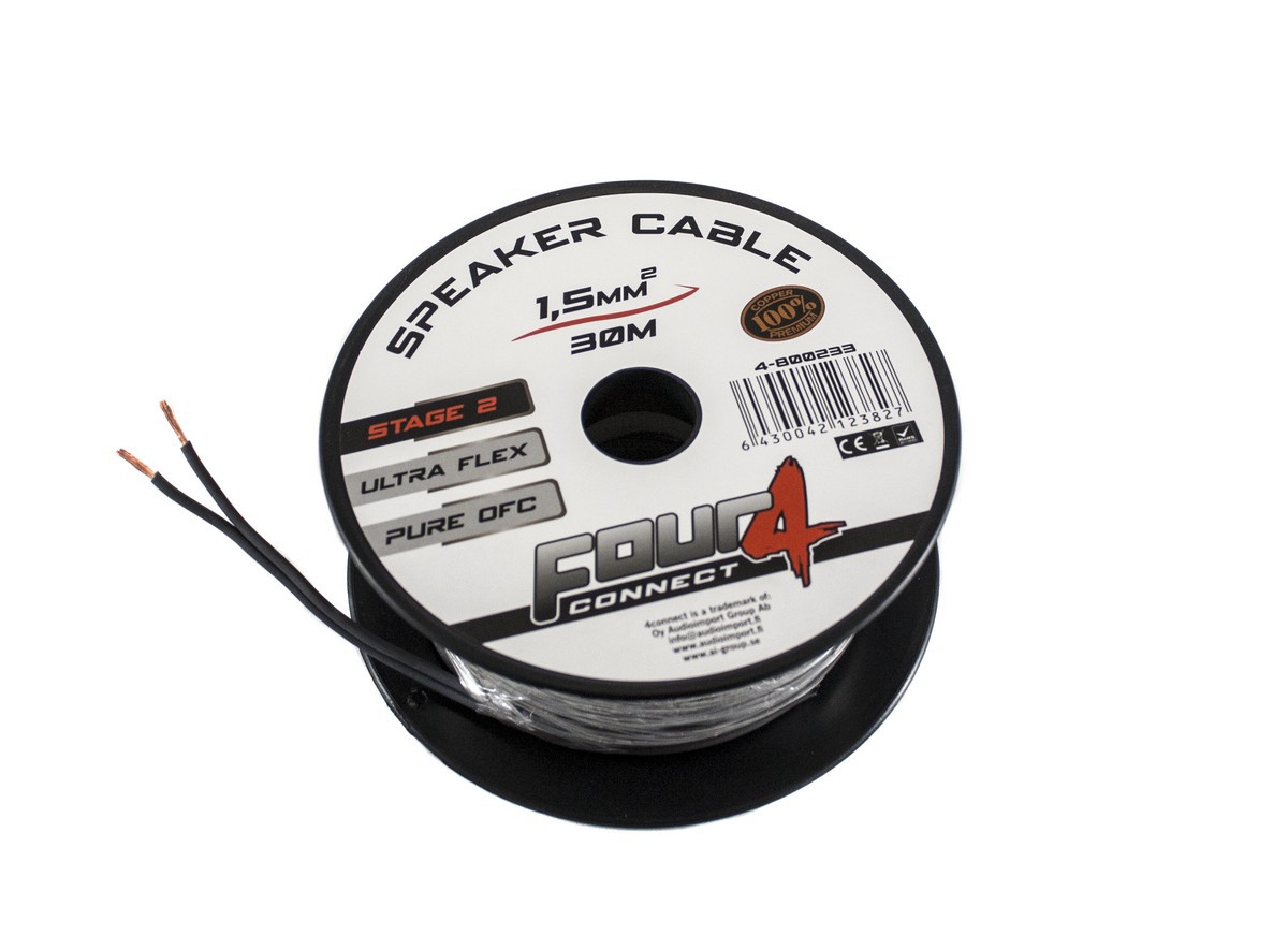FOUR Connect 4-800233 STAGE2 OFC speaker cable 2x1.5mm2 minispool 30m - 5