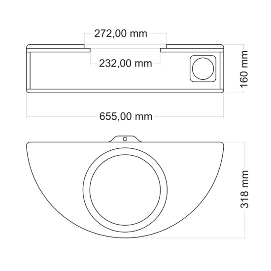 Baslåda Kolo 650x160 10" spare wheel - 2