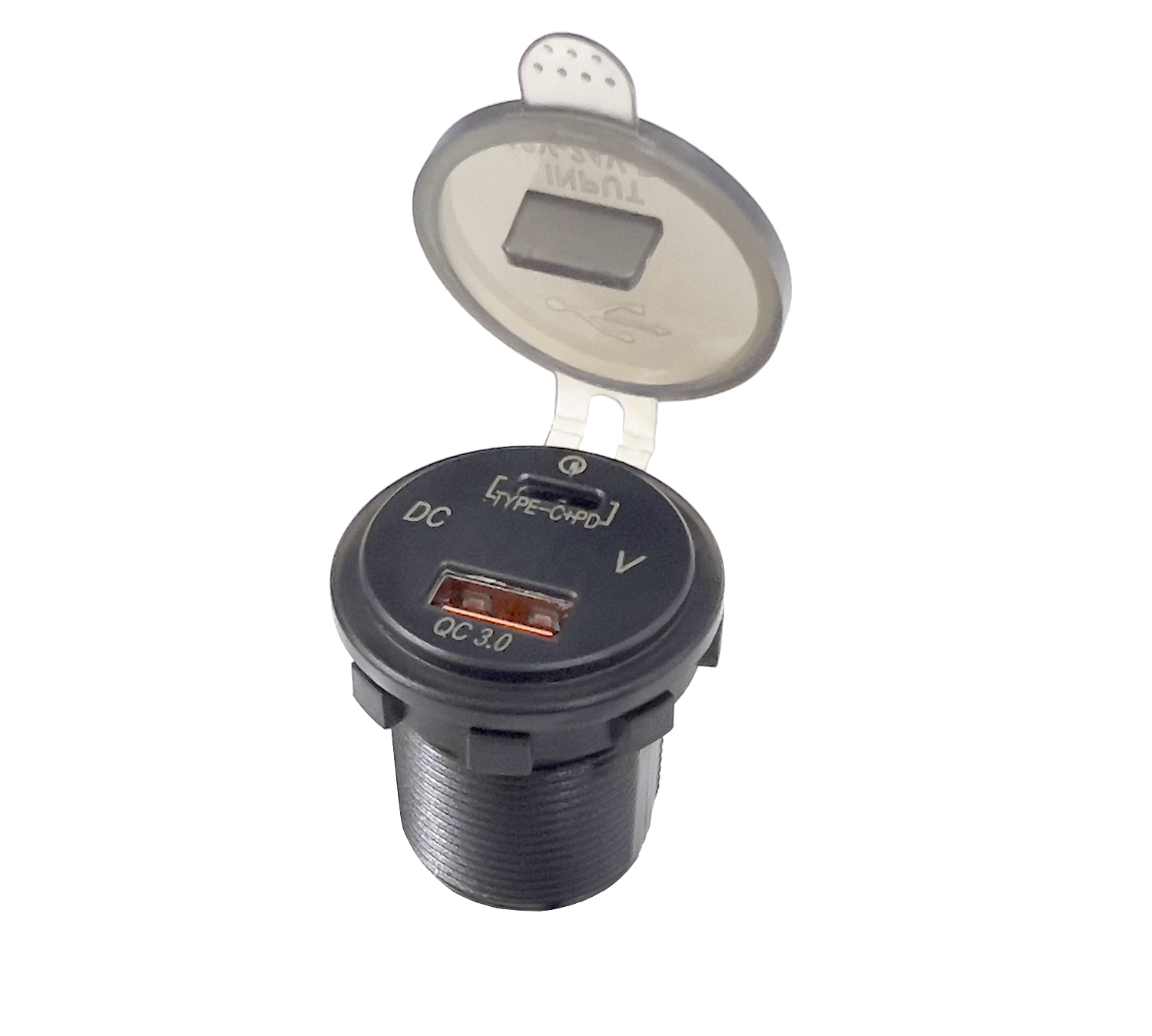 FOUR Connect 4-600162 waterprof USB-charger with voltage display - 2