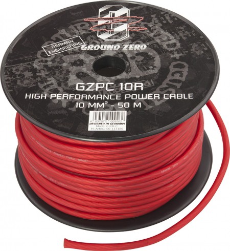 Ground Zero high quality power cable 10mm2 red 50m