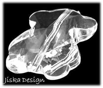 Akryl Nalle Clear 29x24mm 5st