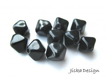 Fasetterade Bicones Svarta 5mm 10st