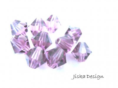 Fasetterad Bicone Amethyst 6mm 10st