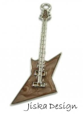 Hänge Gitarr Brun 63,5x22mm