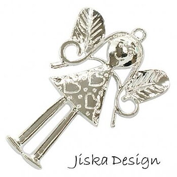 Flicka / Ängel Ljust Silverfärgad 82x54mm
