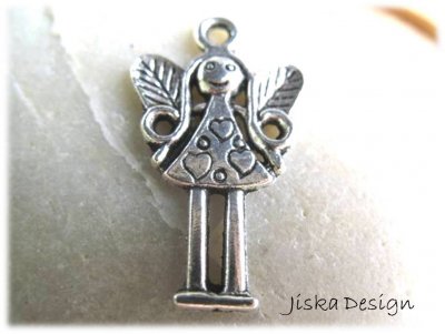 Flicka/Ängel Tibetsilver 10st 25x15mm