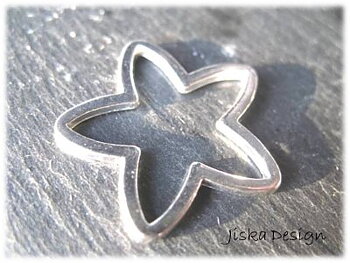 Stjärna Tibetsilver 24x25mm 10st