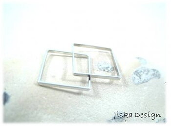 Fyrkanter Silverfärgade 12x12mm 20st
